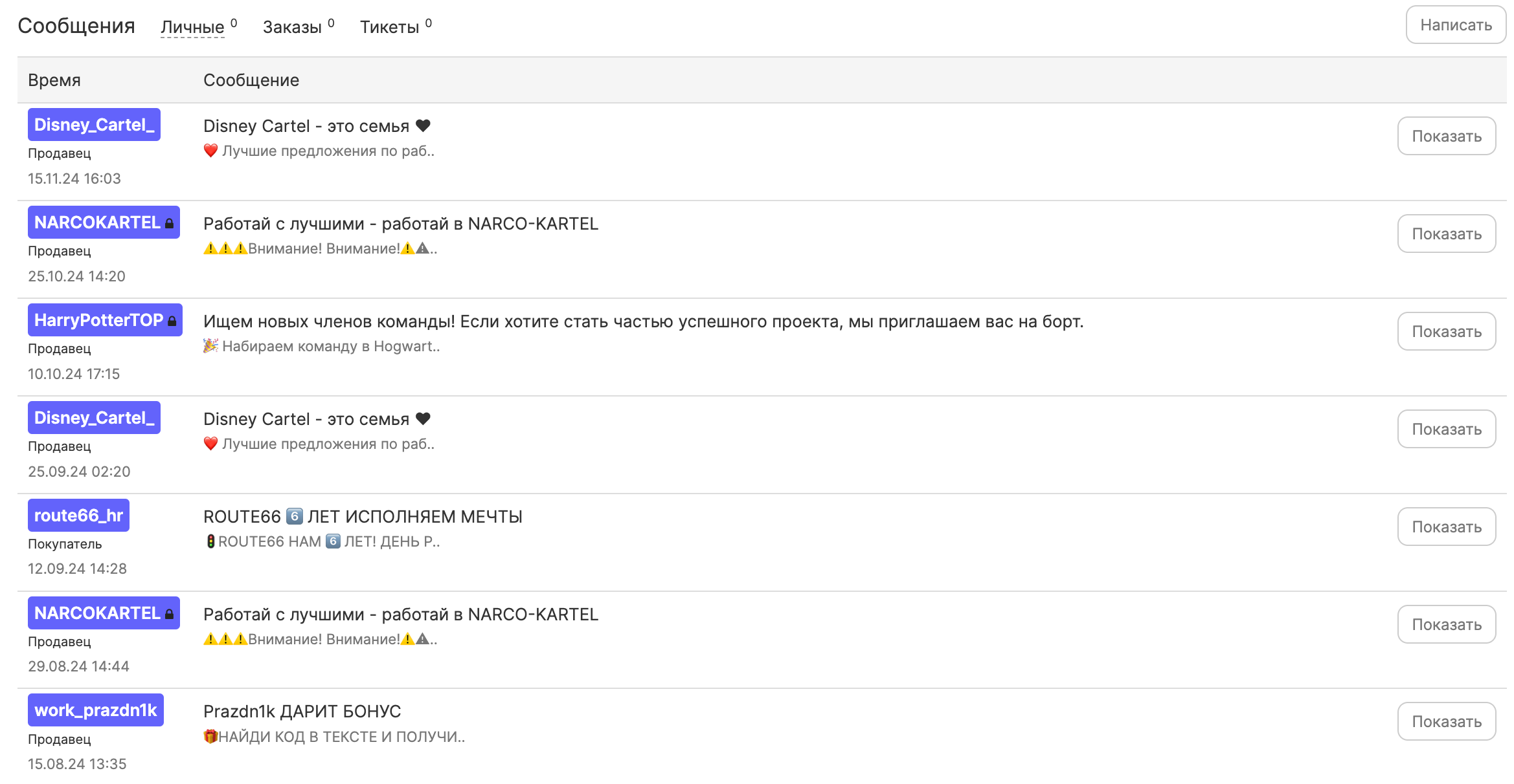 Продавцы на Mega площадка